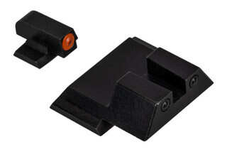 Night Fission Glow Dome M&P night sight set features a square rear and orange front